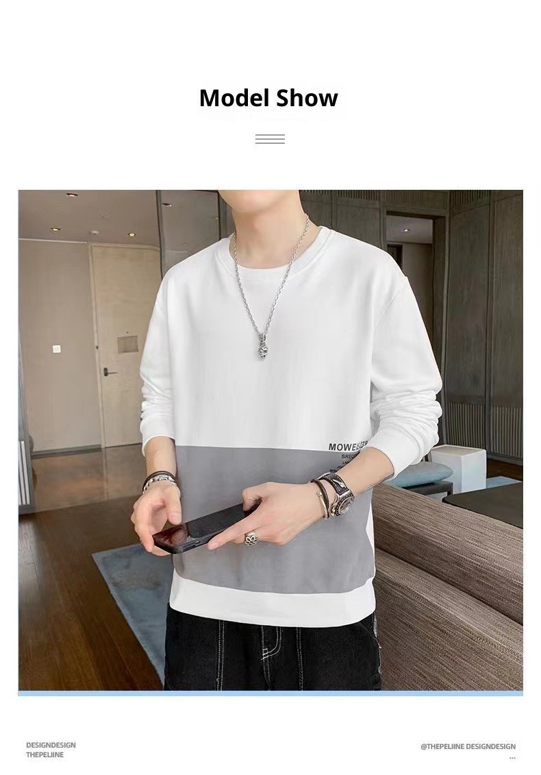 Ragazzo Abbigliamento primaverile e felpa transfrontaliero alla moda Camicia a maniche lunghe ampia Strato di base versatile Stile coreano Autunno_voghion.com