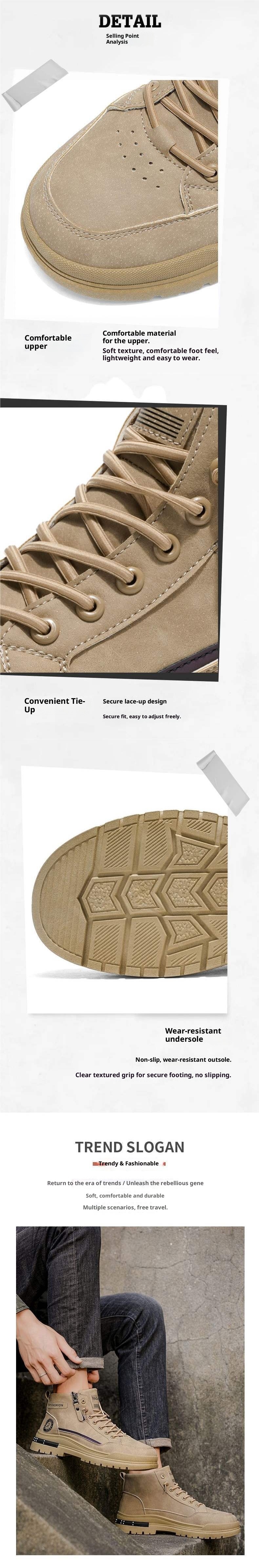 ShoeGlobe Stivali da uomo Martin High Top, stile britannico retrò, impermeabili, antiscivolo, da lavoro e da escursionismo all'aperto_voghion.com