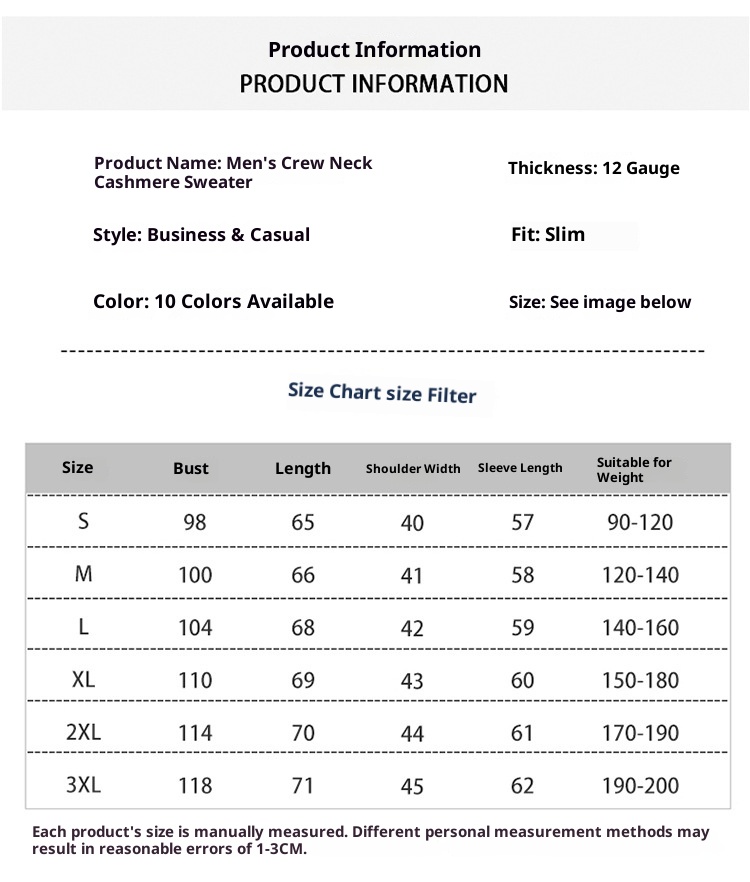 Maglione da uomo in pura lana 100% lavorato a maglia con scollo rotondo, autunno e inverno, senza cuciture, con base in cashmere_voghion.com