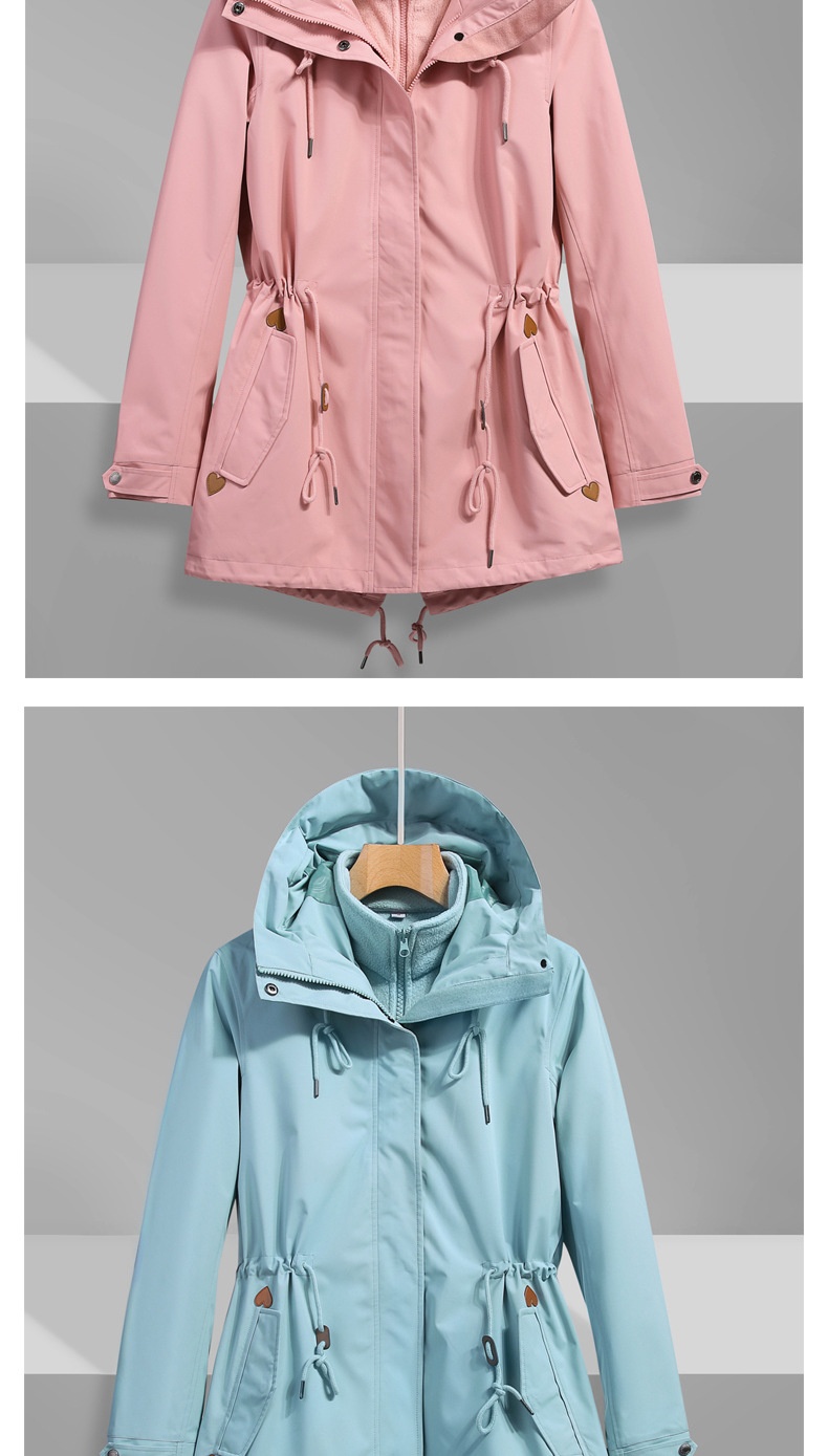 Giacca impermeabile antivento trench di media lunghezza da donna ActiveGo, modello invernale 3 in 1, molto venduta oltre confine_voghion.com