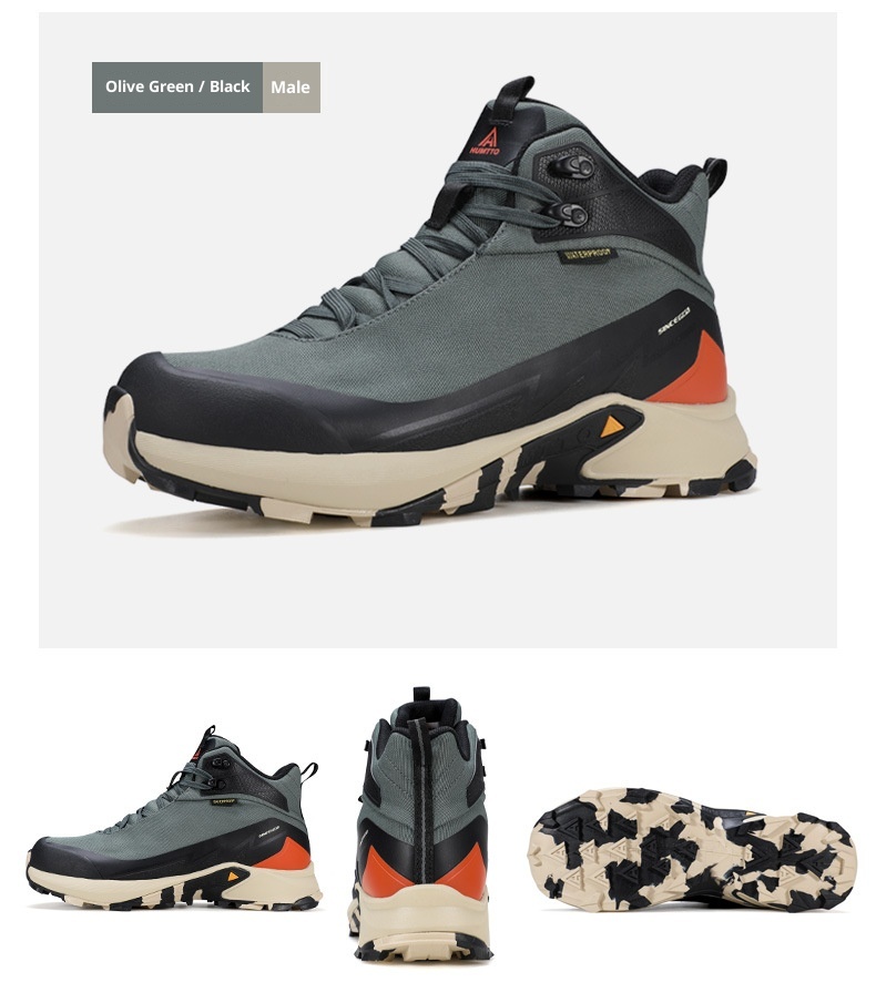 ShoeGlobe Hantu Waterproof For Men, Autumn Winter High-Top Breathable Shock-Absorbing Rain Boots, Outdoor Non-Slip Wear-Resistant_voghion.com