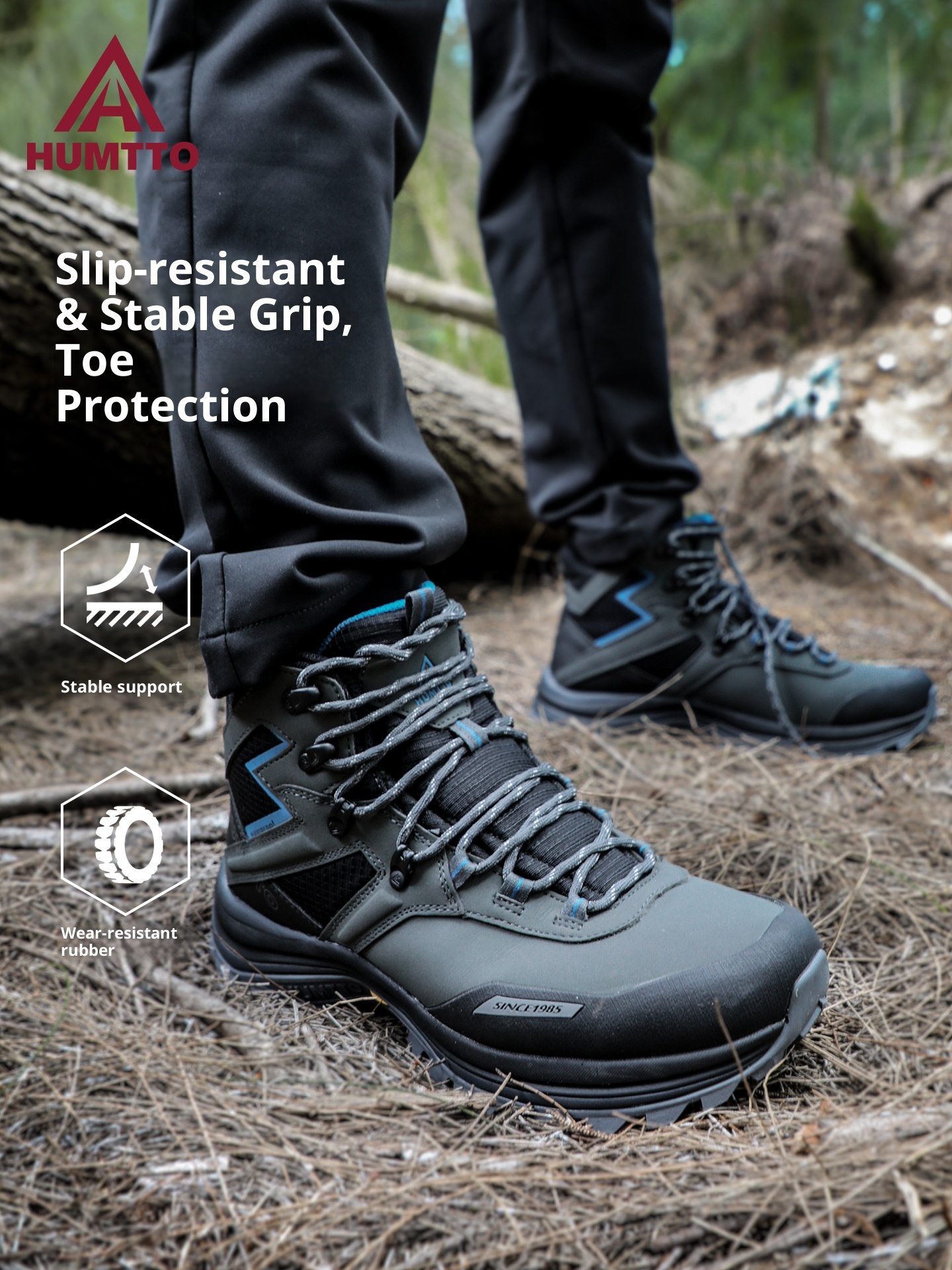 ShoeGlobe Hantu Waterproof Men's New Outdoor Non-Slip Shock Absorption Sports Rainproof Wear-Resistant Hiking Mountaineering_voghion.com