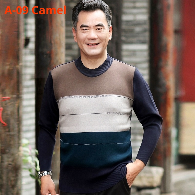 1 Free Shipping Insurance, Thickened Wool Men's Base Layer Sweater Middle-aged Dad's Casual Versatile Wear_voghion.com