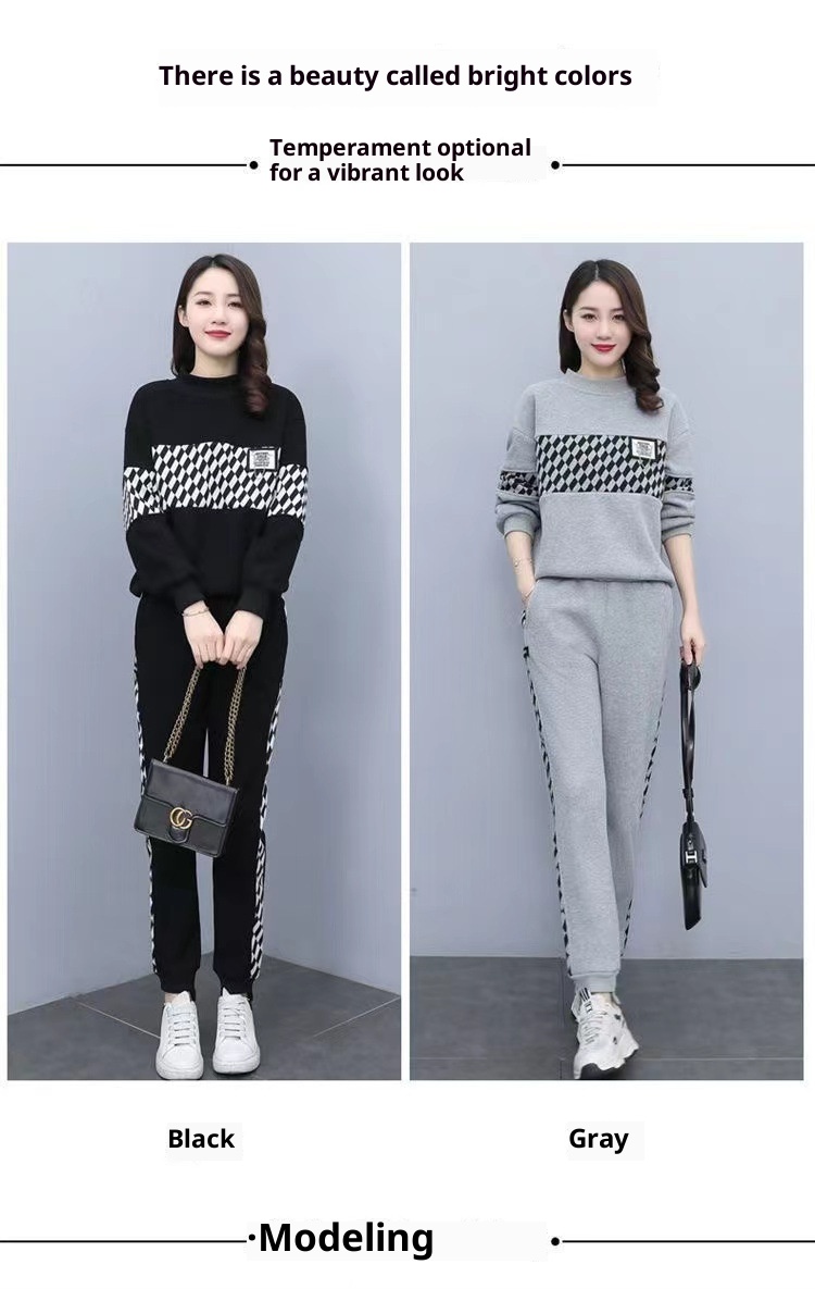 001 2023 Autumn Winter New Fashionable Two-Piece Set For Plus Size Women, Casual Sports Suit Trendy_voghion.com