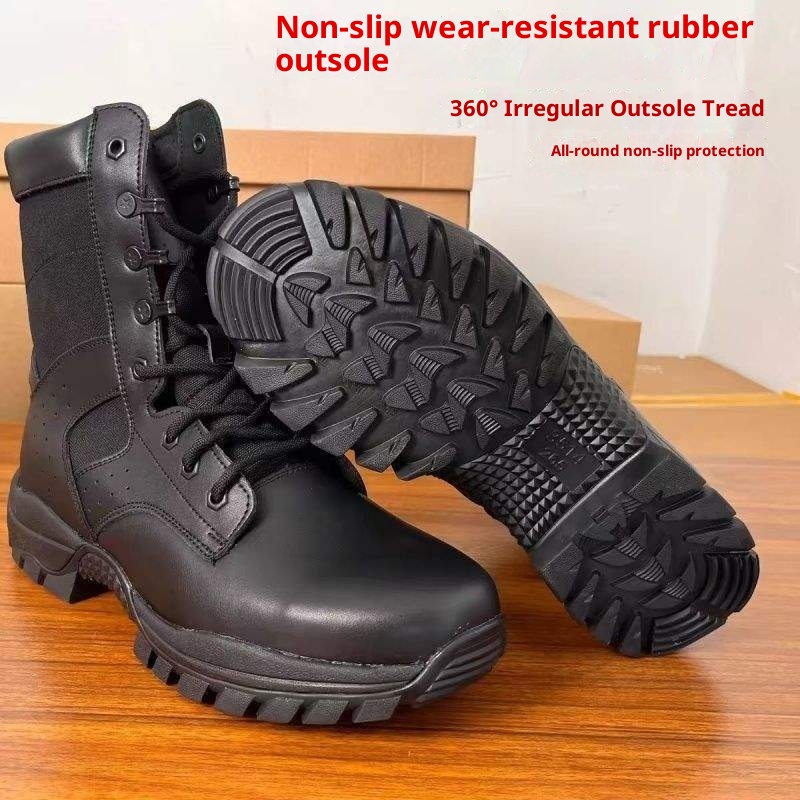 ShoeGlobe Scarpe da trekking da esterno, nere, resistenti all'usura, traspiranti, antiurto, impermeabili, per allenamento e equitazione_voghion.com