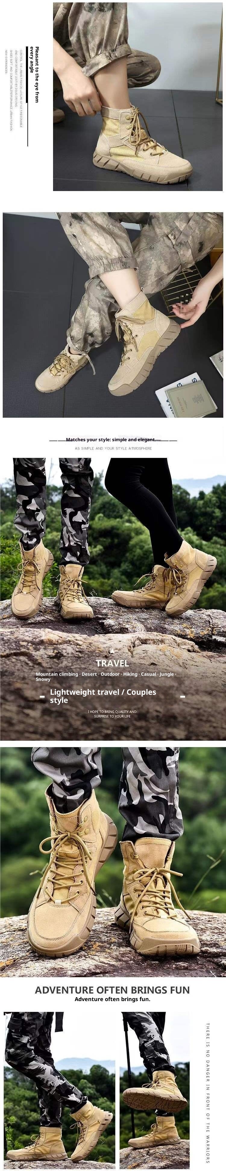 ShoeGlobe ShoeGlobe Original Scarpe da trekking da donna, Scarpe da trekking impermeabili antiscivolo, Scarponi da lavoro nel deserto, Stivali Martin da uomo_voghion.com