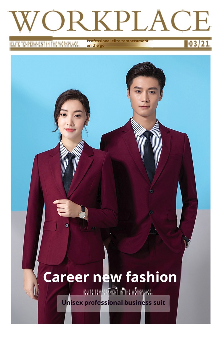 Conjunto de terno unissex profissional de três peças Cross-Border, sem necessidade de passar, para homens, ideal para negócios e ocasiões formais._voghion.com