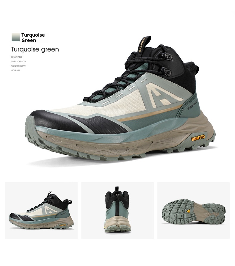 ShoeGlobe Hantu Regenstiefel für Herren, leichte, atmungsaktive, rutschfeste, abriebfeste und wasserdichte Herbstschuhe mit dicker Sohle für den Außenbereich_voghion.com