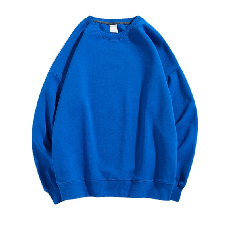 Sudadera unisex oversize de algodón saludable de 300 g, color liso, cuello redondo y hombros caídos. Ideal para padres e hijos._voghion.com