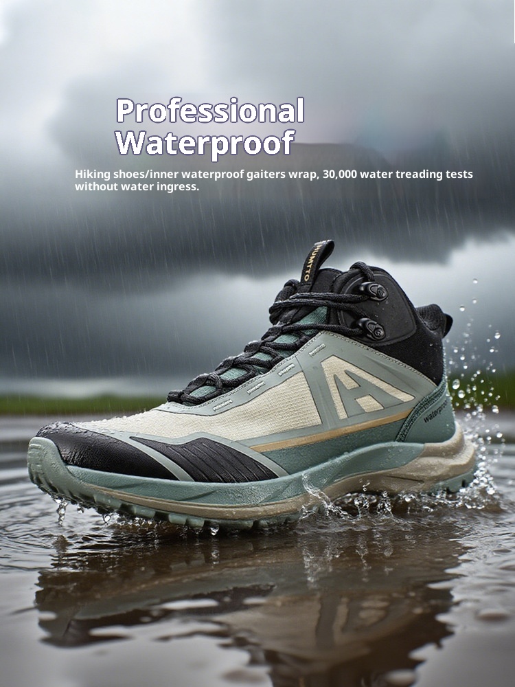 ShoeGlobe Hantu Regenstiefel für Herren, leichte, atmungsaktive, rutschfeste, abriebfeste und wasserdichte Herbstschuhe mit dicker Sohle für den Außenbereich_voghion.com