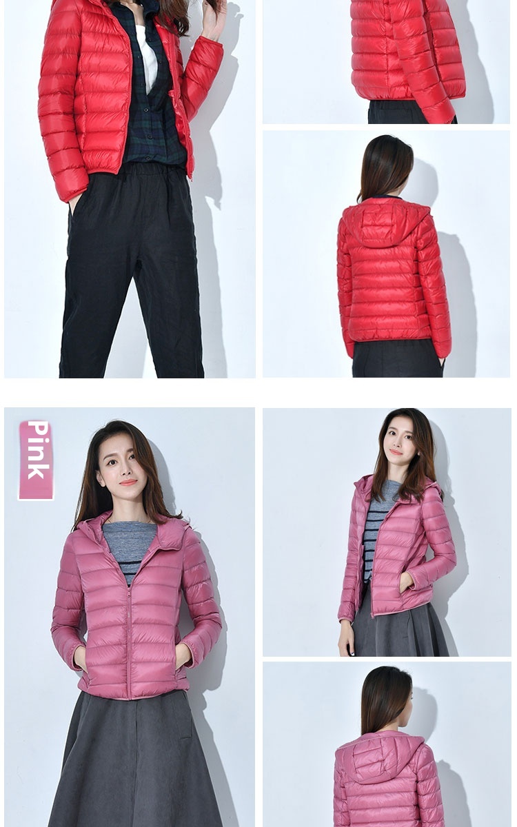 ChicShe Cross-Border Autumn Winter New Ultra-Light Women Hooded Down Jacket Women's Slim Plus Size Lightweight Coat Trendy_voghion.com