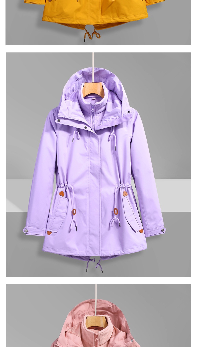 Giacca impermeabile antivento trench di media lunghezza da donna ActiveGo, modello invernale 3 in 1, molto venduta oltre confine_voghion.com