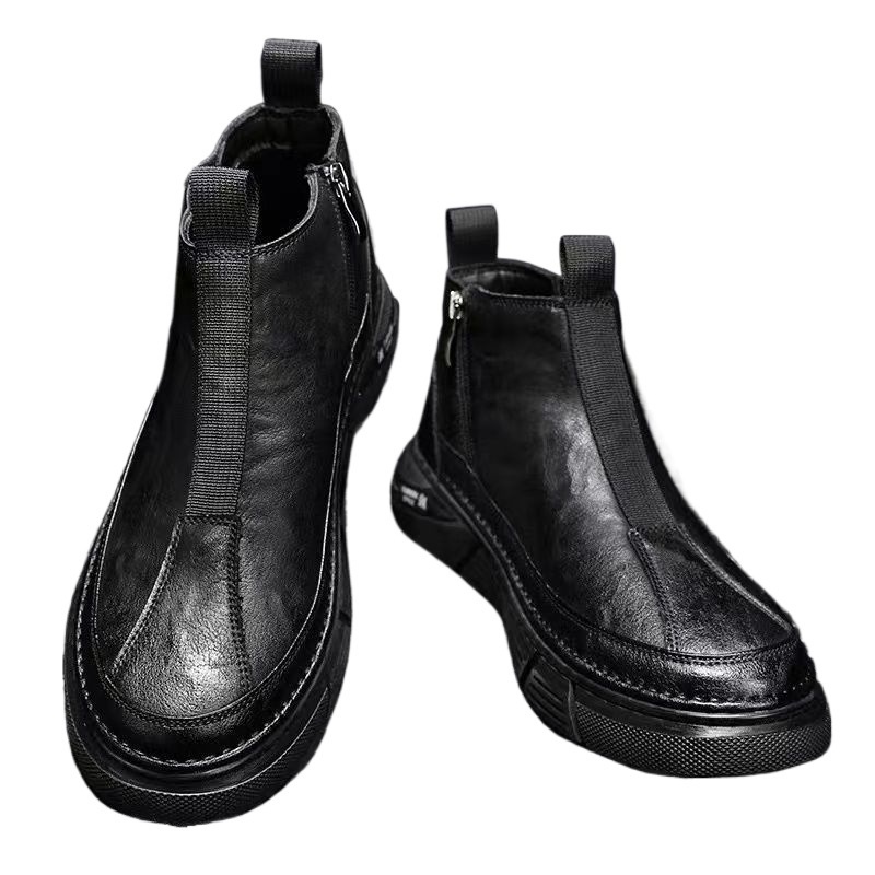 ShoeGlobe, stivali da trekking sportivi casual da uomo, impermeabili, antiscivolo, resistenti all'usura, retrò, stile britannico, autunnali, inodore_voghion.com