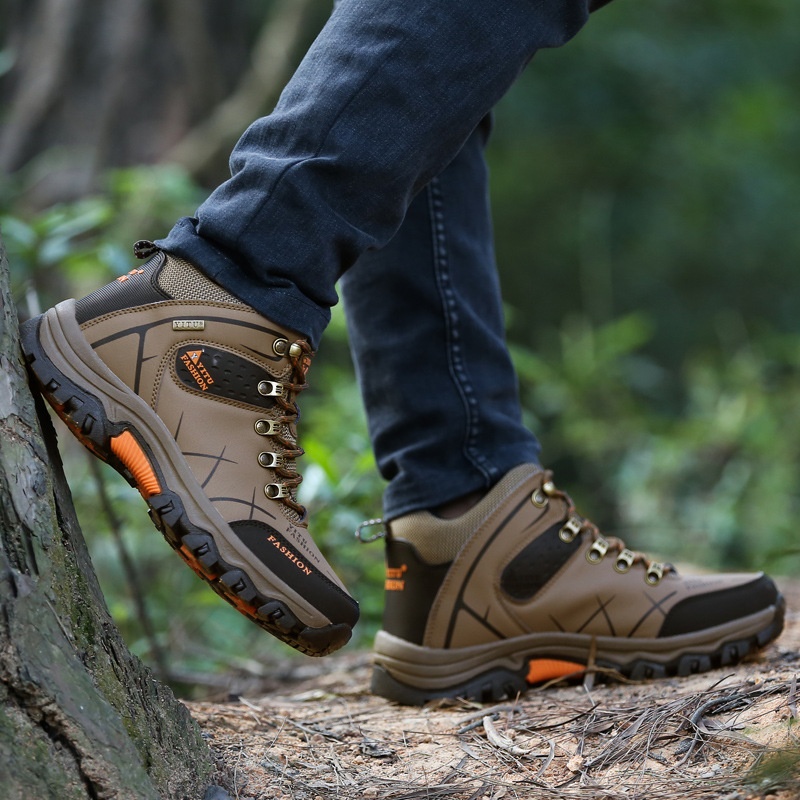 ShoeGlobe 2024 New Hiking For Men, Autumn Outdoor Shoes, Non-Slip, Wear-Resistant, Thick-Soled, Waterproof Travel Shoes_voghion.com