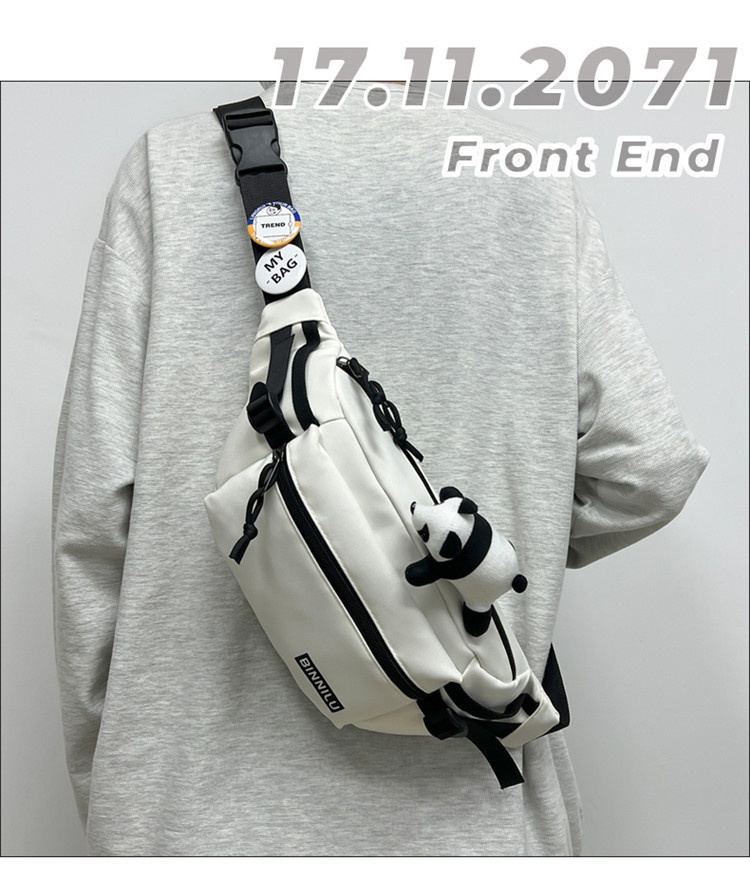 001 Nuova borsa a tracolla semplice, casual, alla moda, sportiva, per studenti, versatile, a tracolla per donna, per telefono da uomo, marsupio_voghion.com