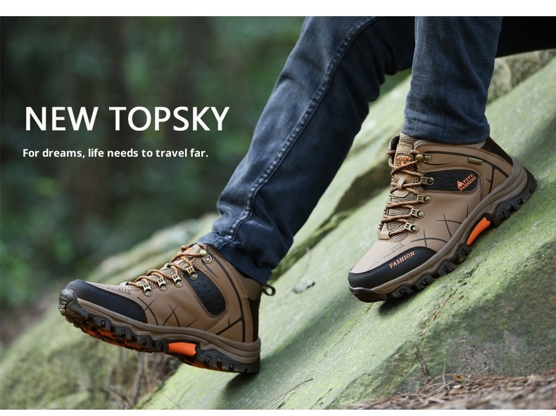ShoeGlobe 2024 New Hiking For Men, Autumn Outdoor Shoes, Non-Slip, Wear-Resistant, Thick-Soled, Waterproof Travel Shoes_voghion.com