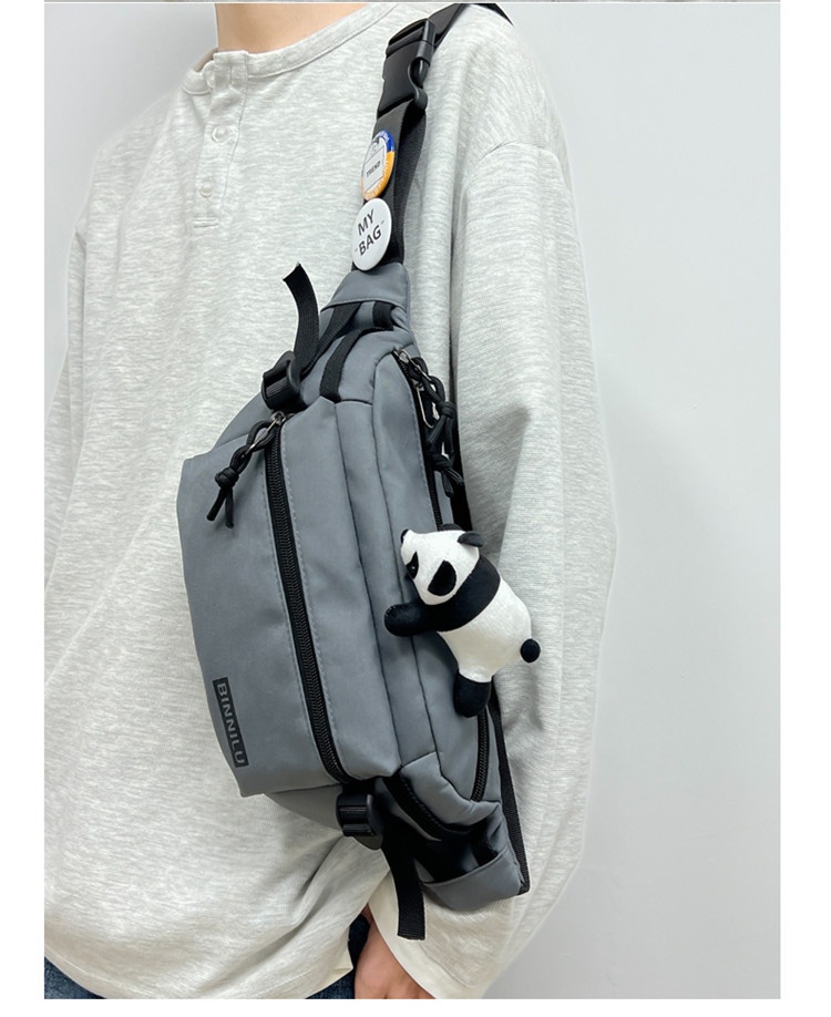 001 Nuova borsa a tracolla semplice, casual, alla moda, sportiva, per studenti, versatile, a tracolla per donna, per telefono da uomo, marsupio_voghion.com