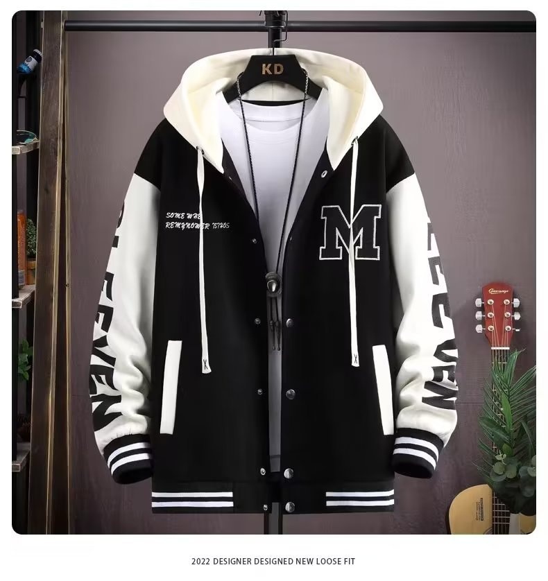 001 Hoodie Cardigan Jacket Large Size Short Sleeve Set Teenagers Spring And Autumn Sports Style For Junior High School_voghion.com