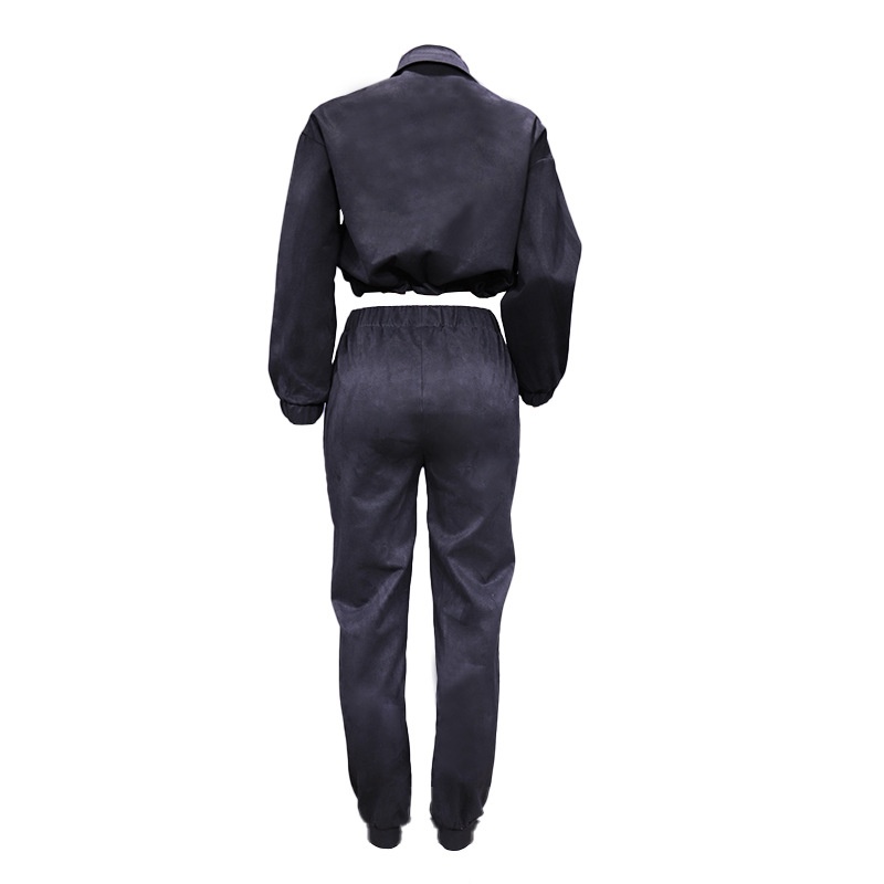 001 FD706 In Stock 2025 Autumn Winter New Women's Fashion Loose Casual Jogger Pants Two-Piece Sports Set_voghion.com