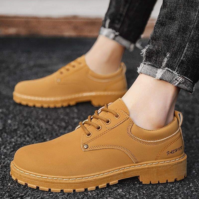 ShoeGlobe Men's 2025 New Spring And Autumn Sports Hiking Non-Slip Wear-Resistant Work Safety Waterproof Versatile Casual Shoes For_voghion.com