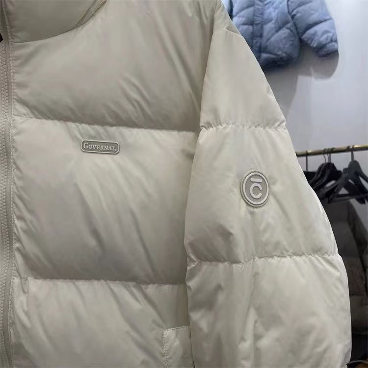 ChicShe 2025 New Down Jacket For Women, Short Stand Collar, White Duck Down, Thickened, Unisex Couple Puffer Jacket, Winter Coat_voghion.com