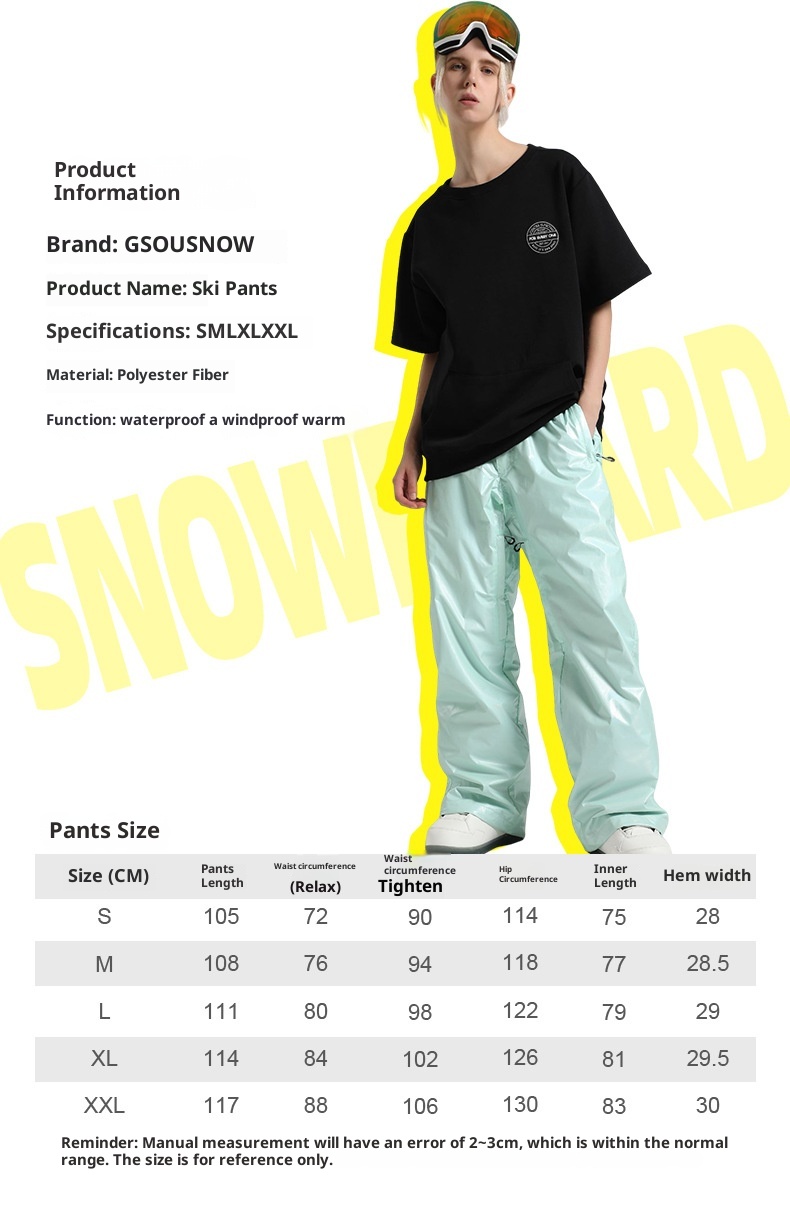 001 2023 Neue Herren-Snowboardhose, locker, wasserdicht, winddicht, atmungsaktiv, warm, Damen-Doppelboard-Skihose, Outdoor-Skiausrüstung_voghion.com