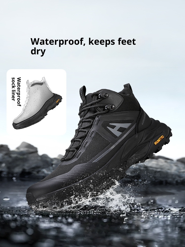 ShoeGlobe Hantu Regenstiefel für Herren, leichte, atmungsaktive, rutschfeste, abriebfeste und wasserdichte Herbstschuhe mit dicker Sohle für den Außenbereich_voghion.com