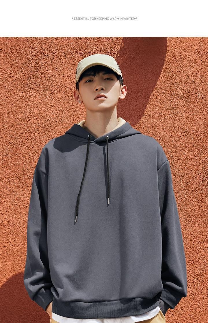 Felpa invernale da ragazzo, foderata in pile, spessa, tendenza nazionale, vestibilità ampia, taglie forti, oversize, marchio alla moda, taglia grande_voghion.com