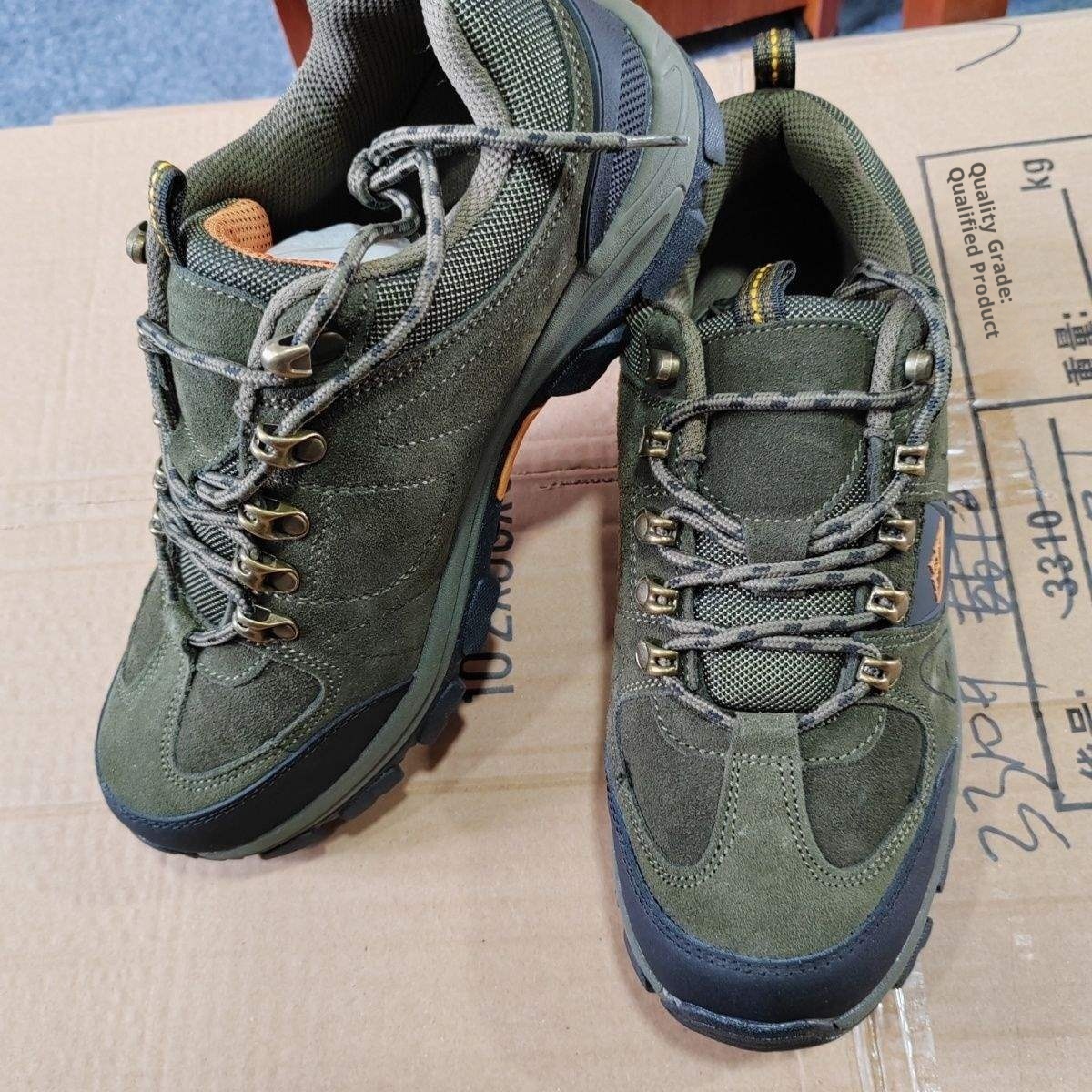 ShoeGlobe Autumn Winter Mountain Cowhide Wear-resistant Non-slip Men's Off-road Outdoor Sports Hiking Shoes_voghion.com