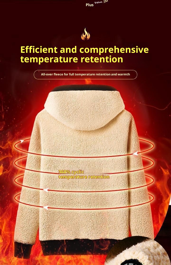 Felpa invernale da ragazzo, foderata in pile, spessa, tendenza nazionale, vestibilità ampia, taglie forti, oversize, marchio alla moda, taglia grande_voghion.com