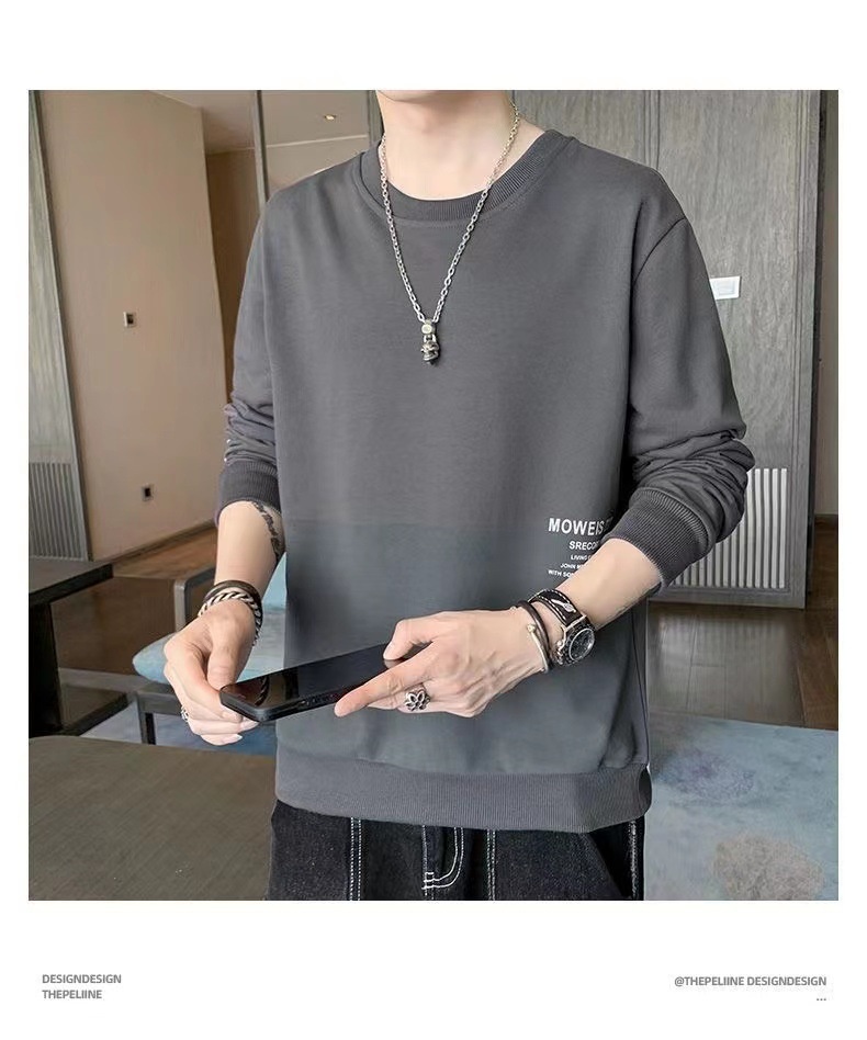 Ragazzo Abbigliamento primaverile e felpa transfrontaliero alla moda Camicia a maniche lunghe ampia Strato di base versatile Stile coreano Autunno_voghion.com