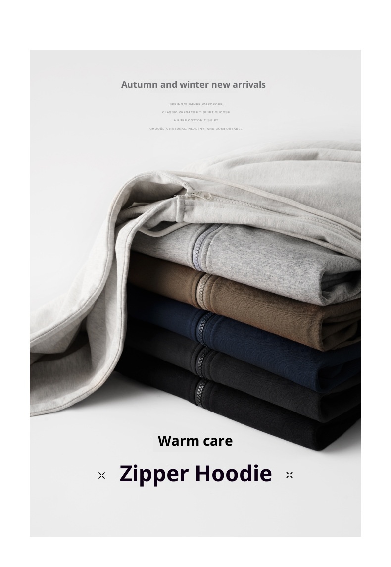 600g męska kurtka kardigan American Heavyweight Silver Fox Fleece, jesień-zima, pogrubiona i podszyta, jednolity kolor,_voghion.com