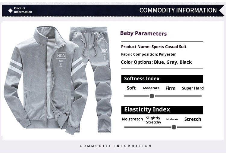 001 Nuovo set da uomo HDA primavera casual con colletto alla coreana e maniche lunghe, felpa sportiva alla moda, giacca alla moda_voghion.com