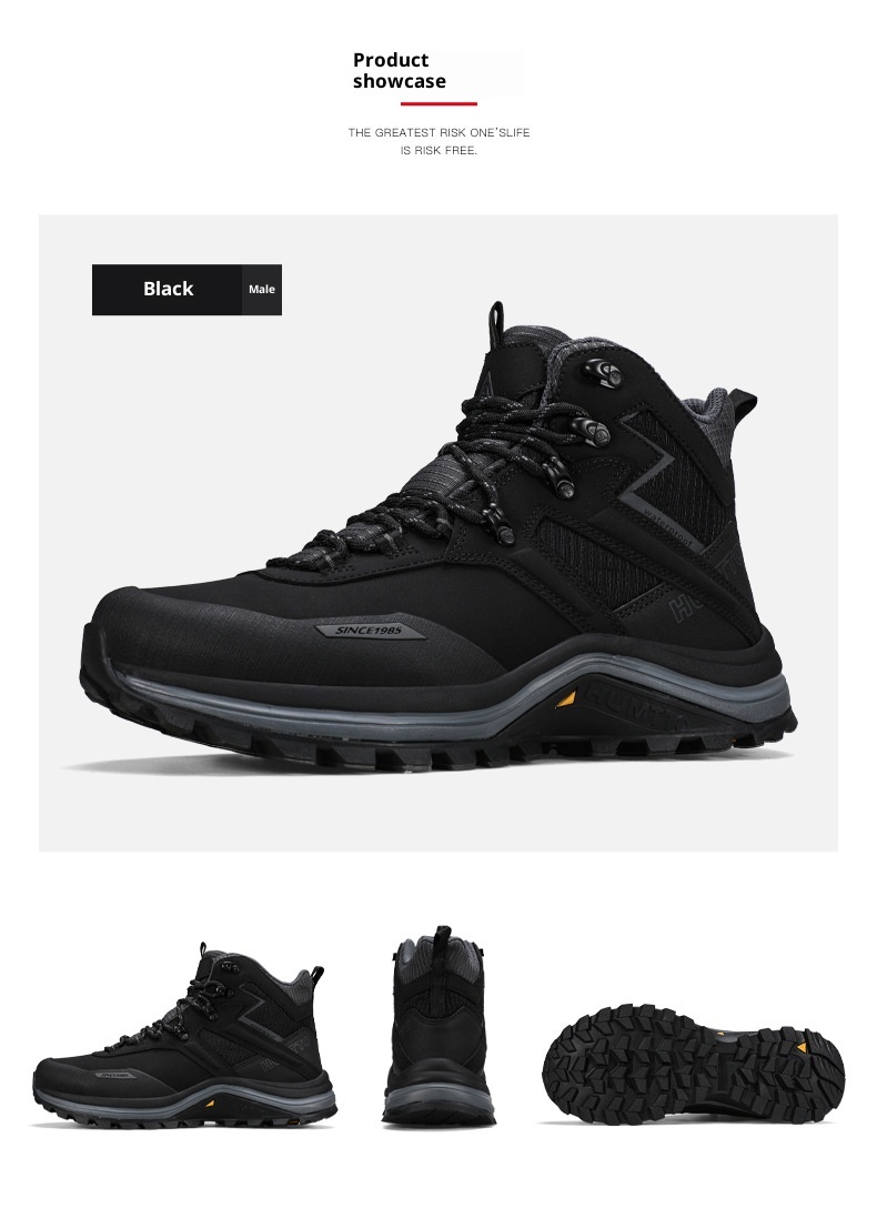 ShoeGlobe Hantu Waterproof Men's New Outdoor Non-Slip Shock Absorption Sports Rainproof Wear-Resistant Hiking Mountaineering_voghion.com