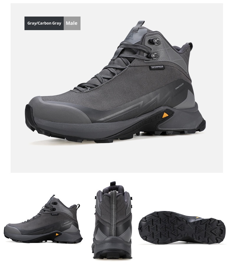 ShoeGlobe Hantu Waterproof For Men, Autumn Winter High-Top Breathable Shock-Absorbing Rain Boots, Outdoor Non-Slip Wear-Resistant_voghion.com