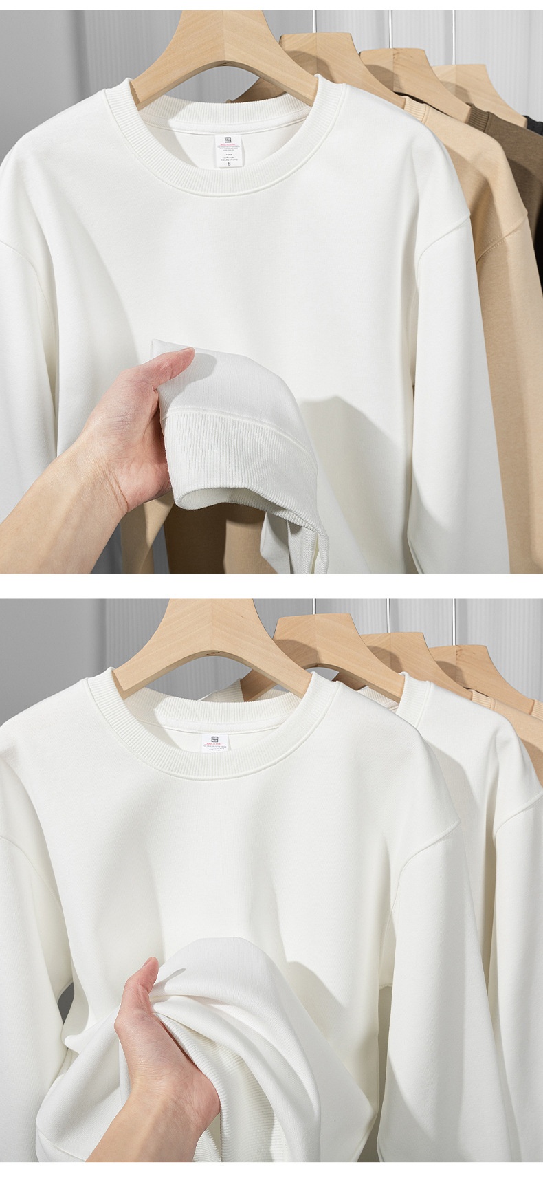 Ragazzo Ragazzo Morbido e Confortevole! Felpa da uomo con scollo tondo e spalle cadenti in pile di cotone pesante da 420 g, maglietta base personalizzata per l'autunno_voghion.com