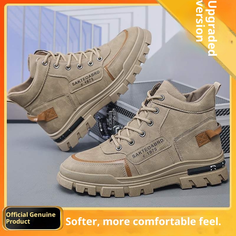 ShoeGlobe Scarpe da uomo autunnali quattro stagioni Dongdi impermeabili e resistenti all'usura, stivali da lavoro Martin da uomo, per escursionismo e attività all'aperto_voghion.com