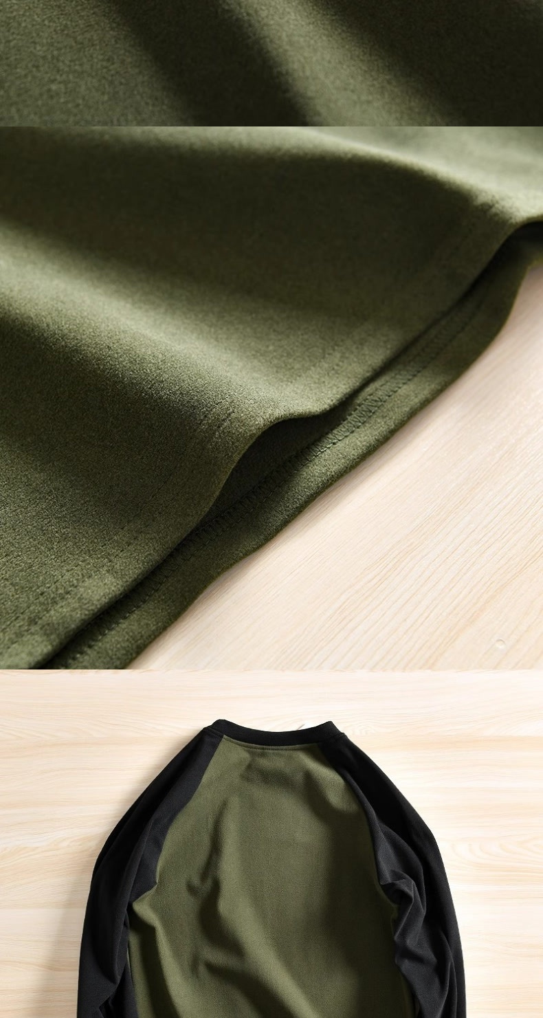 Jungen-Doppelseitiges Thermofleece-Raglan-Langarmshirt für Herren, warmes Patchwork-Farbblock-Shirt für Herbst und Winter_voghion.com