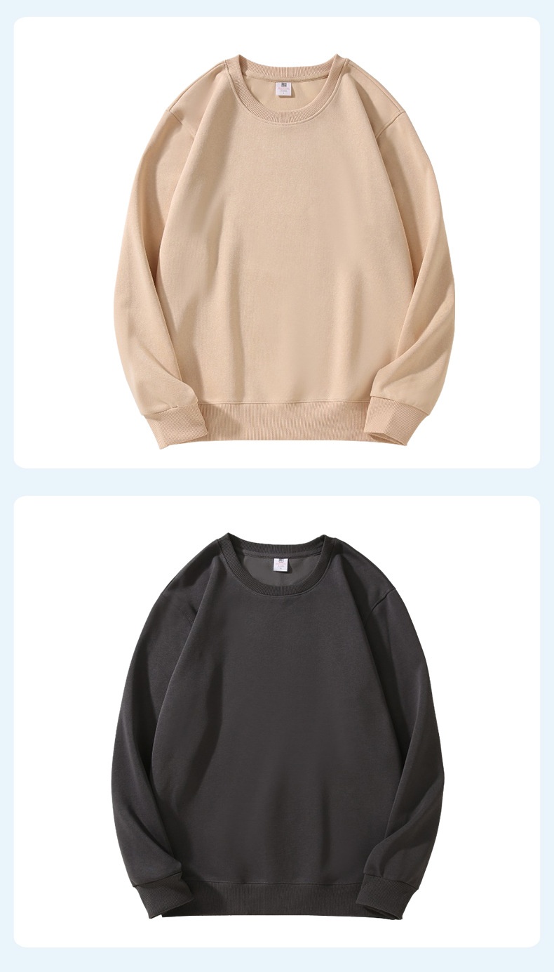 ragazzo 2025 autunno inverno nuovo tinta unita manica lunga in pile spesso girocollo pullover unisex felpa personalizzata_voghion.com