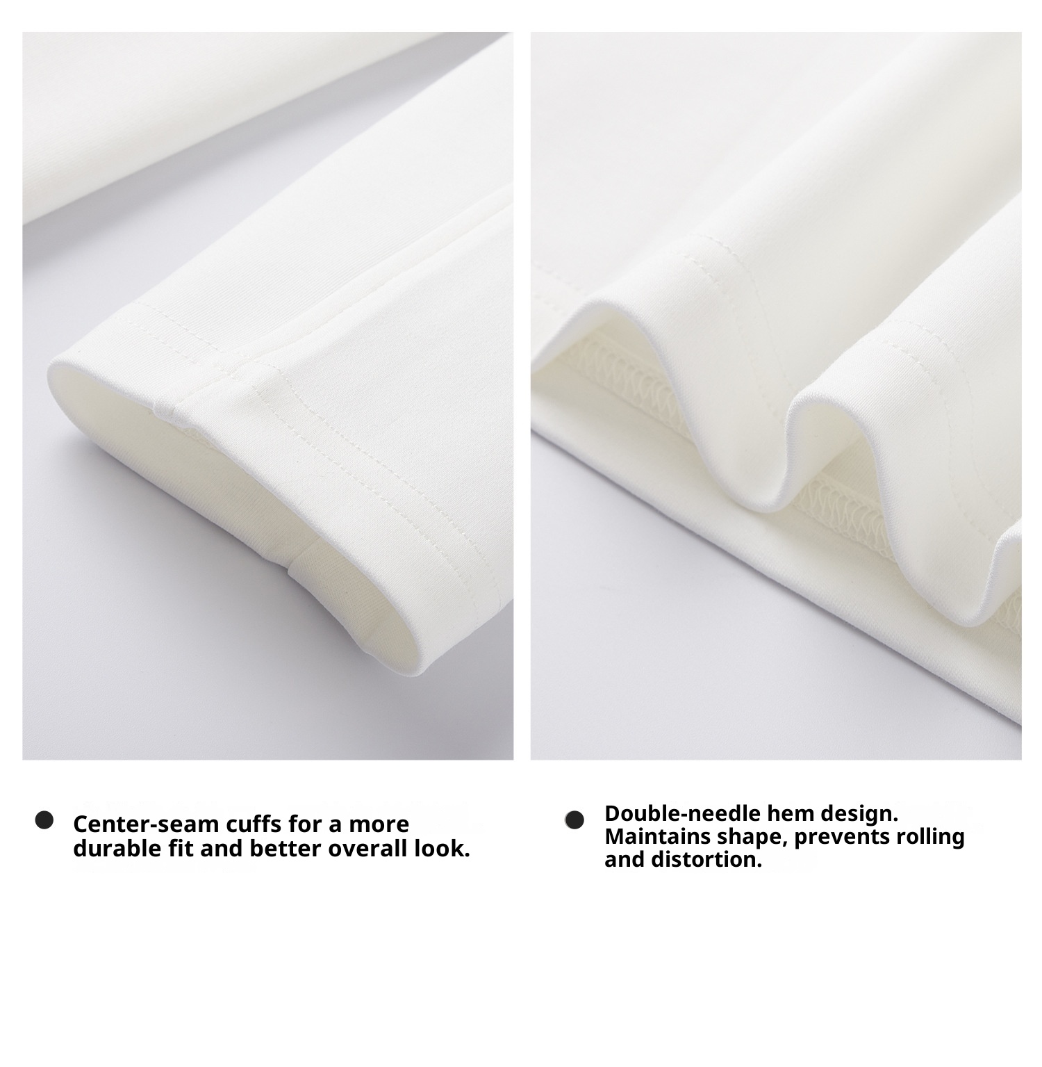 Herren-Langarmshirt aus 310 g gekämmter, hautfreundlicher, weißer, dicker Baumwolle (Frühling/Herbst 2025), einfarbig_voghion.com