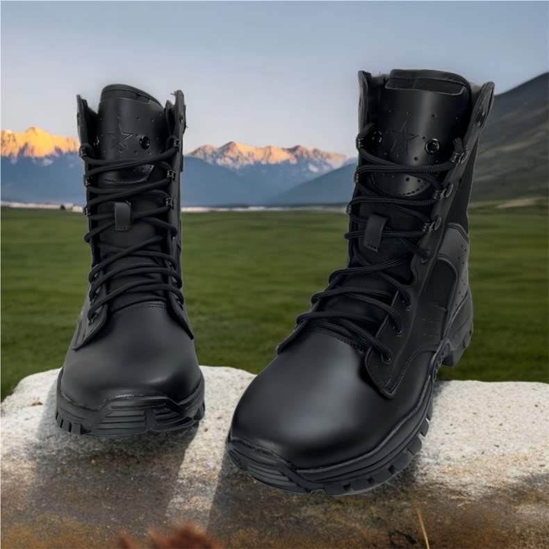 ShoeGlobe Scarpe da trekking da esterno, nere, resistenti all'usura, traspiranti, antiurto, impermeabili, per allenamento e equitazione_voghion.com