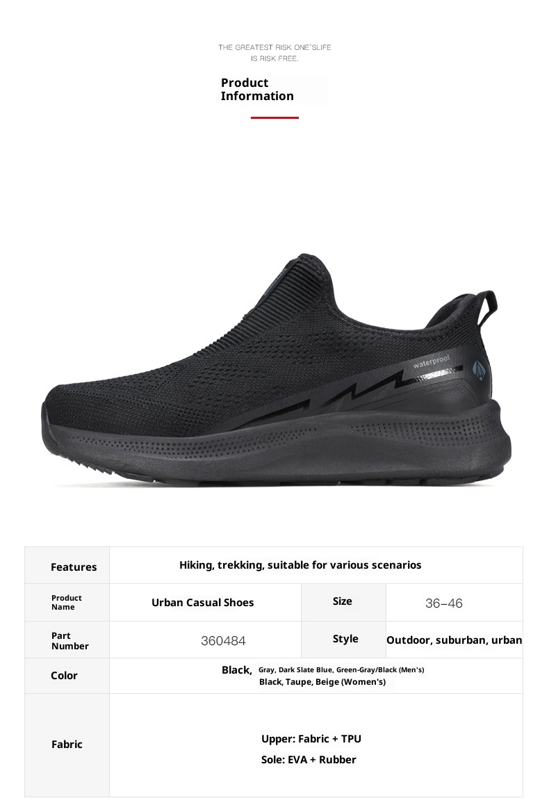 ShoeGlobe Hantu Casual W, New Non-Slip Wear-Resistant Cushioned Waterproof Slip-On Dad And Elderly, Outdoor Hiking Shoes For_voghion.com