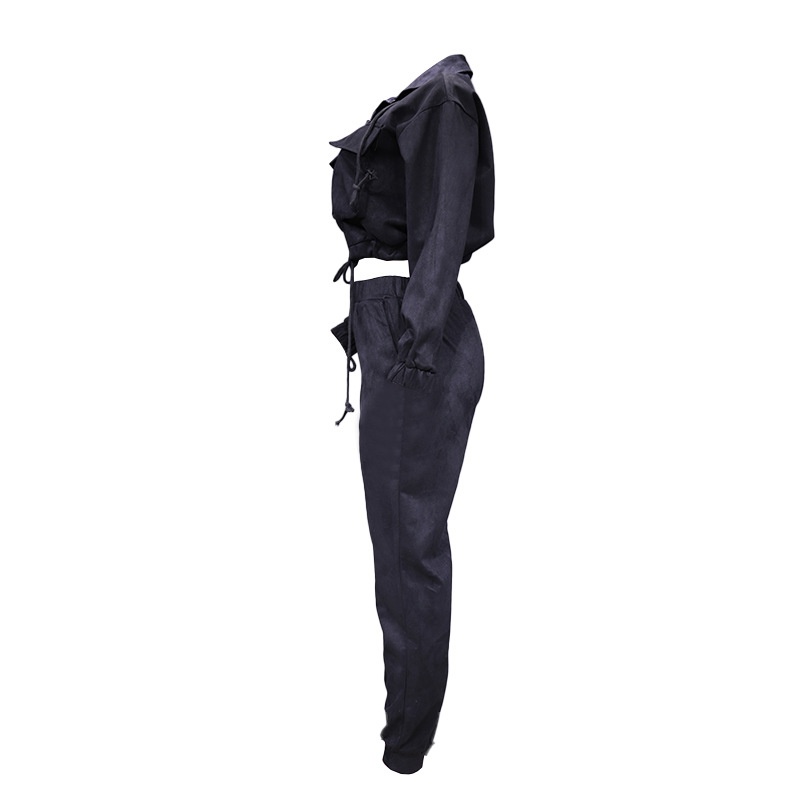 001 FD706 In Stock 2025 Autumn Winter New Women's Fashion Loose Casual Jogger Pants Two-Piece Sports Set_voghion.com