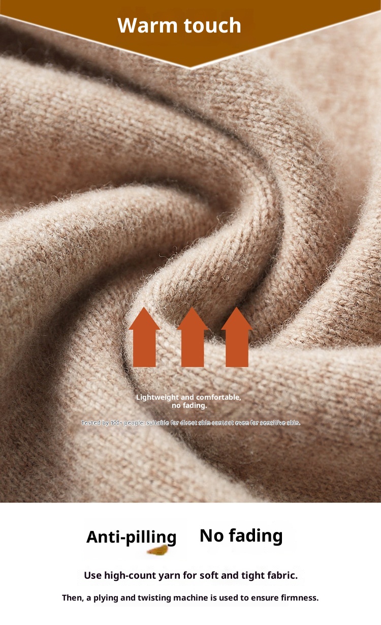 1 100% Wool Sweater For Men, Half Turtleneck, Zipper, Thickened Base Sweater, Autumn Winter Business Casual Solid Color_voghion.com