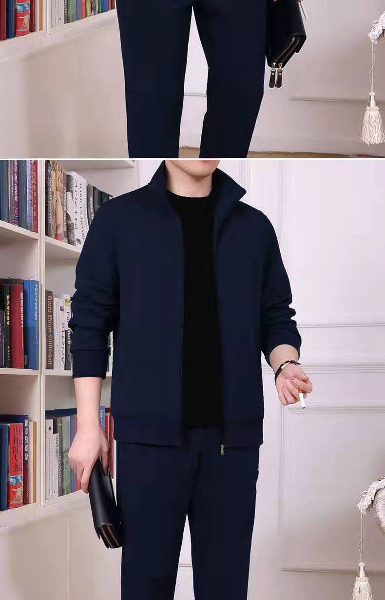 001 2025 Sportanzug für Frühling und Herbst, zweiteilig, Freizeitkleidung für Männer mittleren und höheren Alters, Herrenbekleidung für Väter_voghion.com