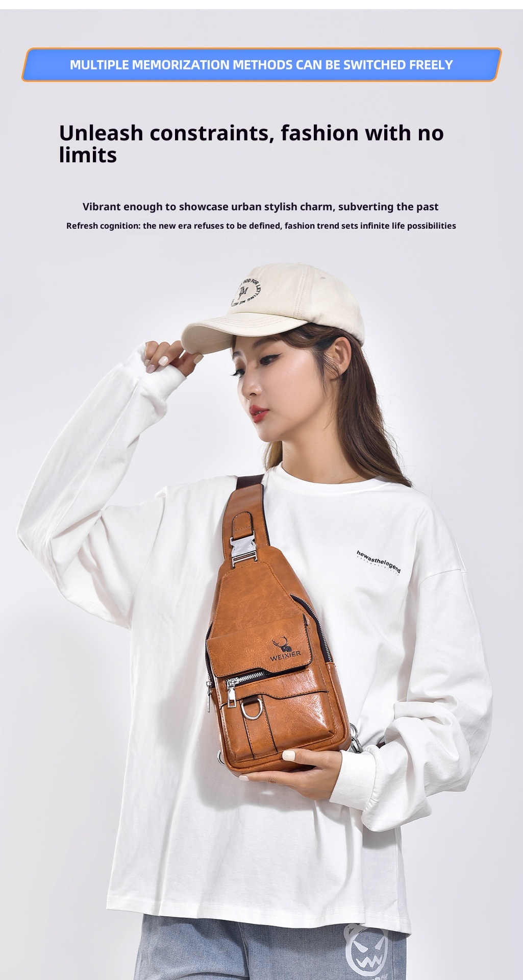 001 Cross-Border Chest Vintage Versatile Shoulder Large Capacity Waterproof Sling Bag, Crossbody For Men, High-End Men's Bag_voghion.com