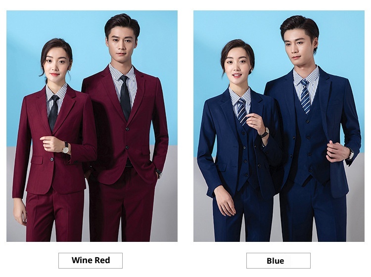 Conjunto de terno unissex profissional de três peças Cross-Border, sem necessidade de passar, para homens, ideal para negócios e ocasiões formais._voghion.com