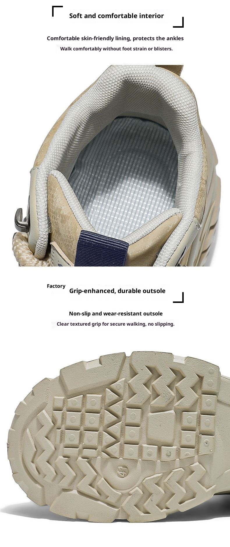 ShoeGlobe Men's Autumn New Outdoor Hiking Sports Waterproof Non-Slip Construction Work Military Style Safety Shoes_voghion.com