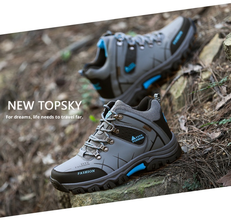 ShoeGlobe 2024 New Hiking For Men, Autumn Outdoor Shoes, Non-Slip, Wear-Resistant, Thick-Soled, Waterproof Travel Shoes_voghion.com