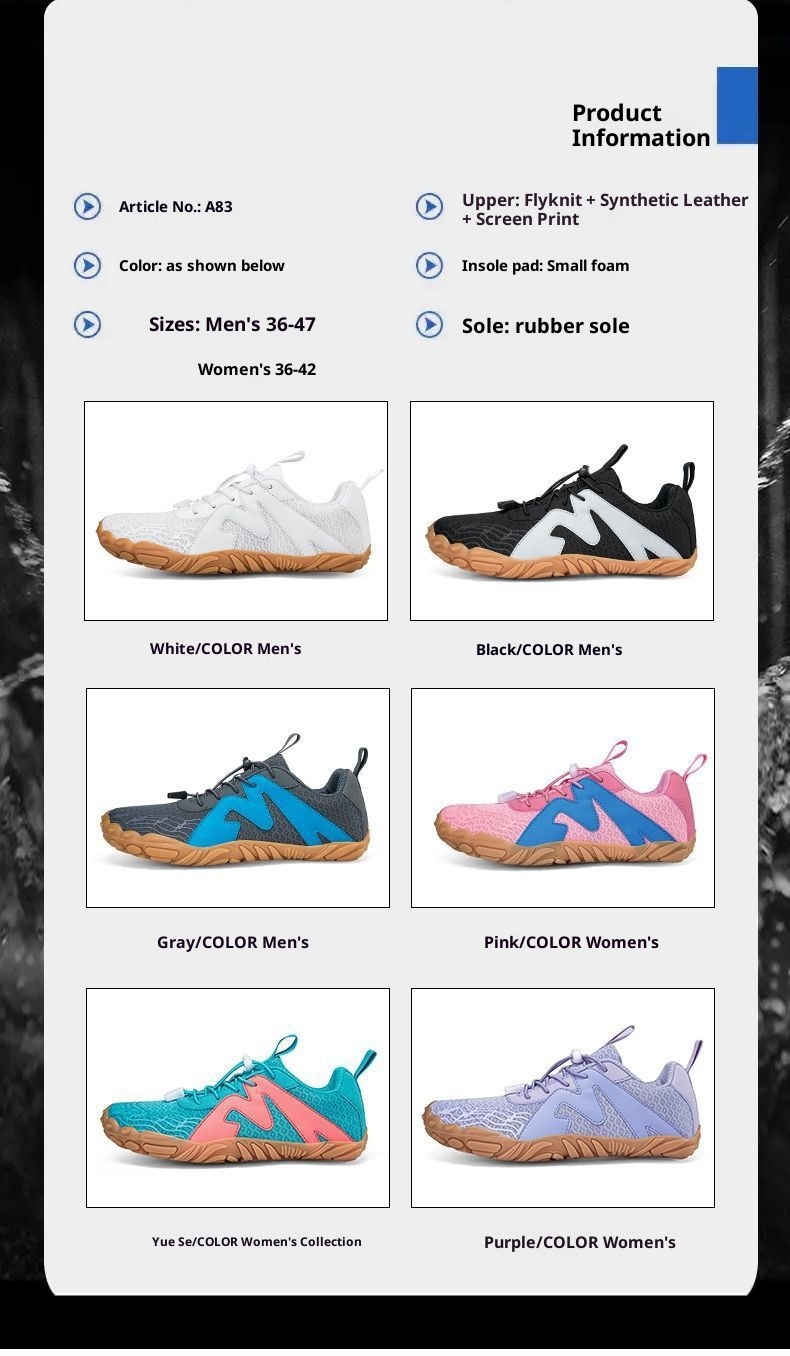 ShoeGlobe Hiking Cross-Border Spring Five-Toe Trekking Outdoor Waterproof Climbing For Men And Women Sports Shoes Trail Running_voghion.com